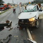 Motociclista de 44 anos morre em acidente envolvendo três veículos